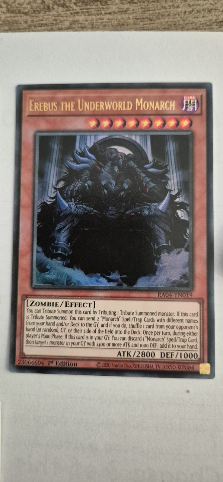 Erebus the Underworld Monarch RA04-EN019 Ultra Rare 1st Edition YuGiOh TCG Card