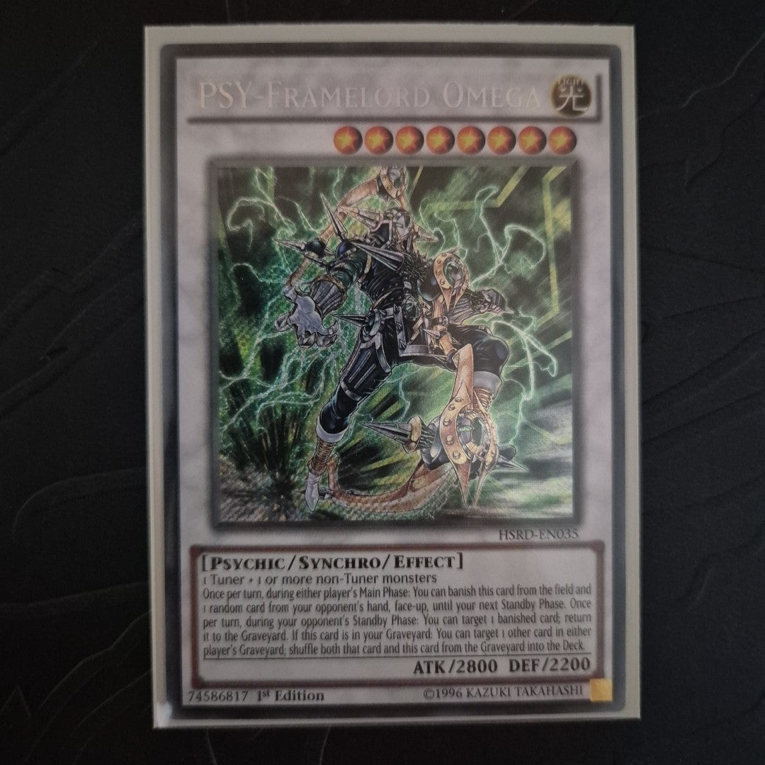 YuGiOh PSY-Framelord Omega Secret Rare 1st Edition HSRD-EN035 NM