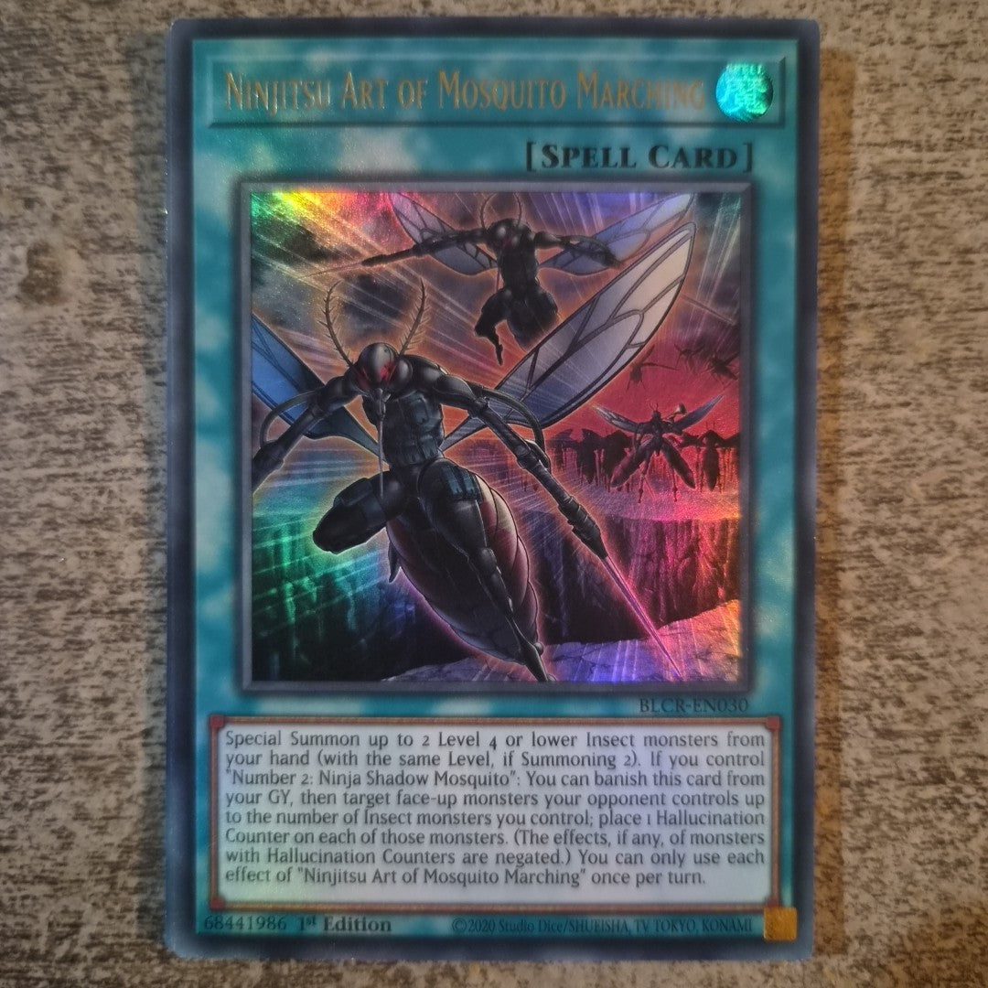 Ninjitsu Art of Mosquito Marching - BLCR-EN030 - Ultra Rare - 1st Edition Yugioh