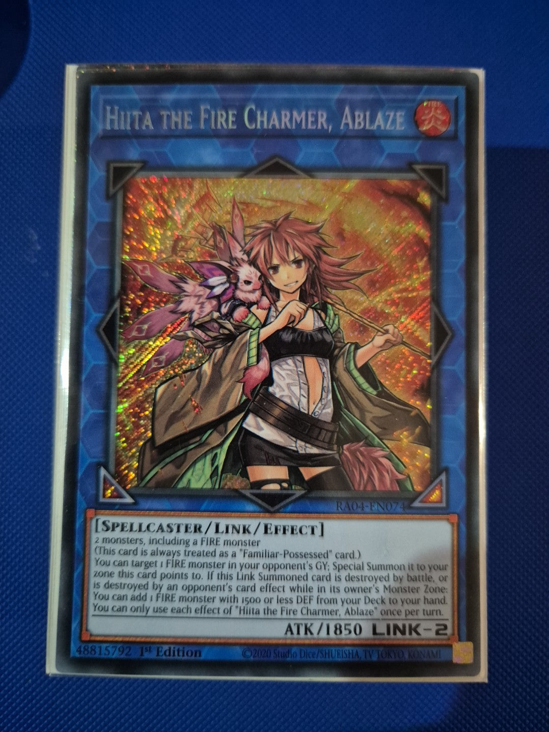 Hiita the Fire Charmer, Ablaze - RA04-EN074 - 1st Edition Secret Rare Near Mint