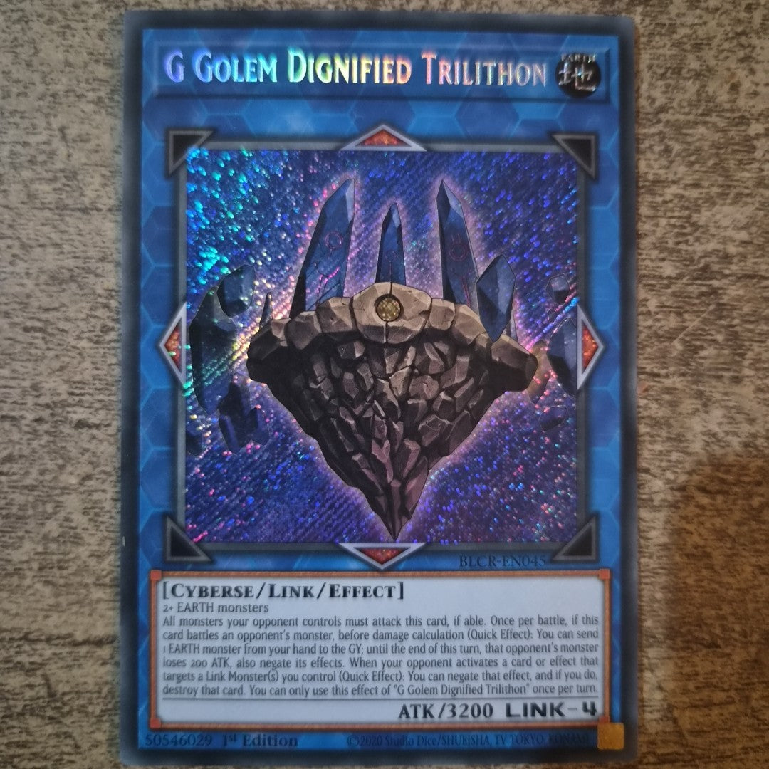 G Golem Dignified Trilithon BLCR-EN045 Secret Rare 1st Edition Yugioh
