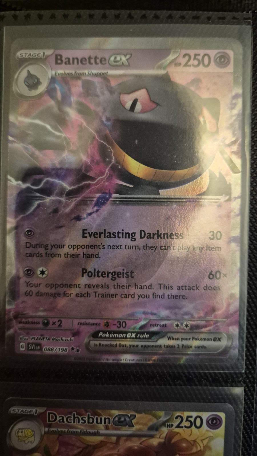 Pokemon Banette ex 88/198 Scarlet & Violet DOUBLE RARE NM/MINT