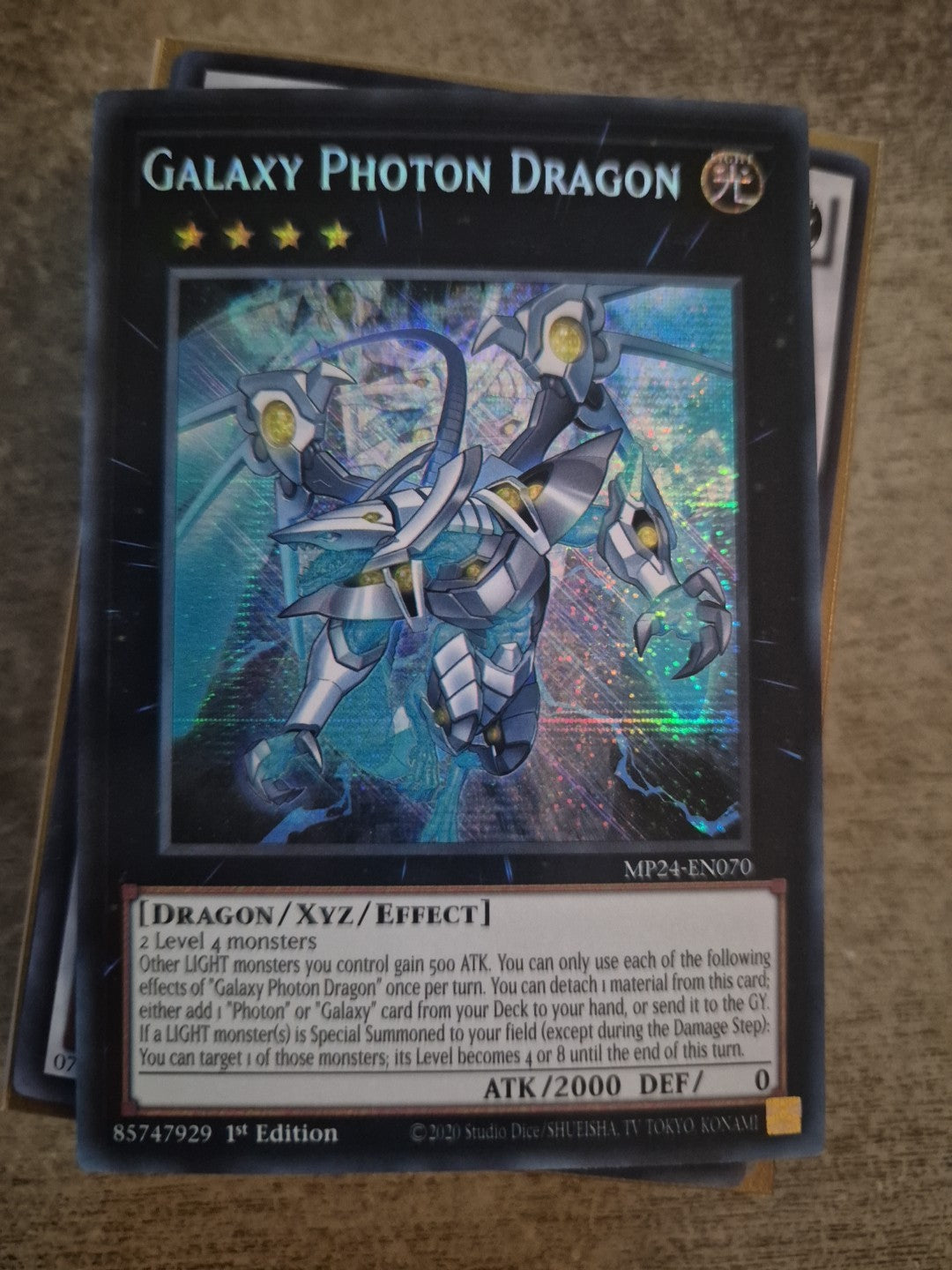 Galaxy Photon Dragon MP24-EN070   Prismatic Secret Rare 1st Edition Yugioh