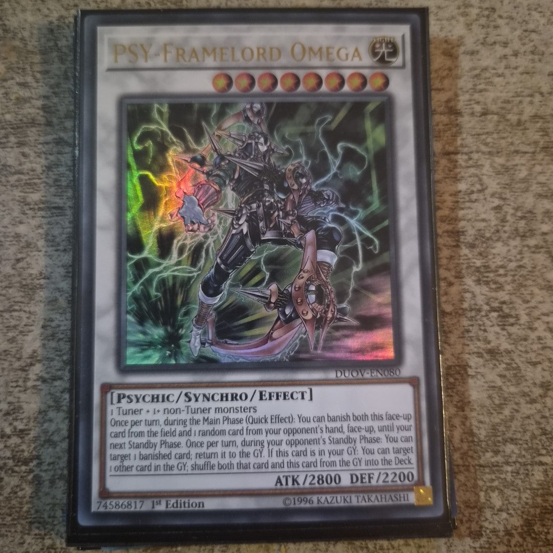 Yugioh PSY-Framelord Omega DUOV-EN080 Ultra Rare 1st Edition NM