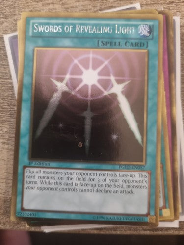 Swords of Revealing Light - PGLD-EN057 - Gold Rare 1st Edition - Yugioh
