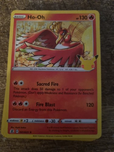 Ho-Oh 001/025 Rare Holo | Pokemon Celebrations | Pokemon Card
