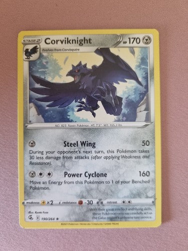 Corviknight 190/264 Rare | SWSH: Fusion Strike | Pokemon Card
