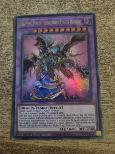 Yu-Gi-Oh Starving Venom Predapower Fusion Dragon DIFO-EN036 1st Ultra Rare