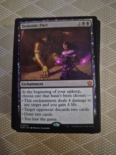 Demonic Pact MTG Magic the Gathering Card NM Near Mint FDN