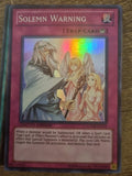 Yugioh Solemn Warning CT08 EN015 Super Rare Limited Edition
