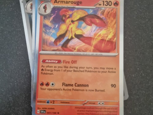 Armarouge 041/198 Holo Rare Scarlet & Violet Base Set Pokemon Card