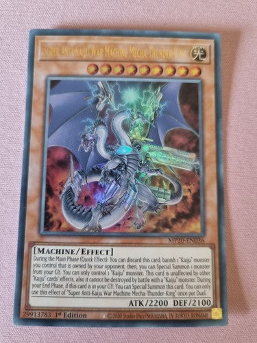 Yugioh Super Anti-Kaiju War Machine Mecha-Thunder-King MP20-EN036 Ultra Rare 1st
