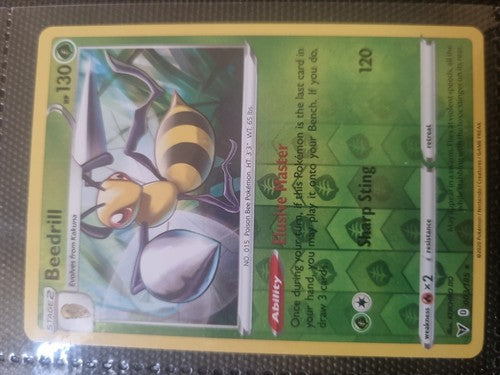 Pokemon Card - Beedrill - 3/185 - Vivid Voltage - Reverse Holo - 2020
