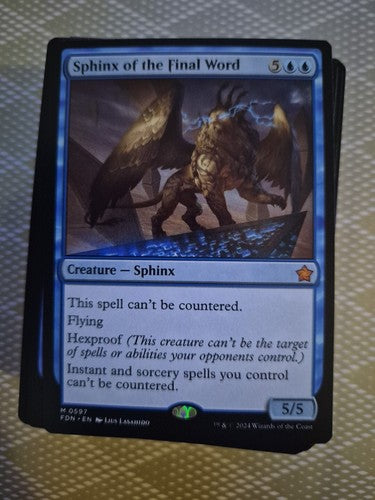 Sphinx of the Final Word MTG Magic the Gathering Card NM Near Mint FDN