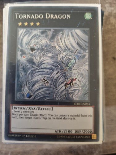 Yugioh Card - Tornado Dragon *Secret Rare* BLRR-EN084 (NM/M)