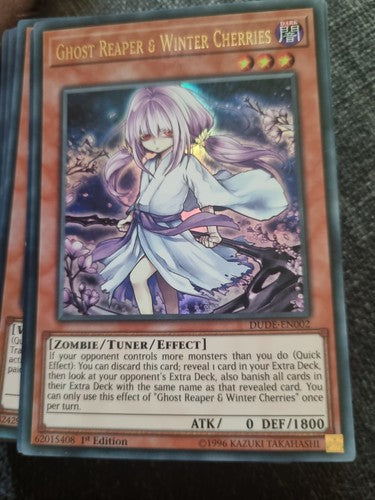 [NM] Ghost Reaper & Winter Cherries Ultra Rare *1st Edition* DUDE-EN002 YuGiOh