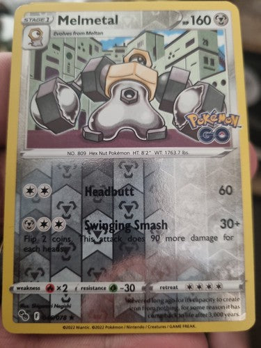 Pokemon Card Melmetal 046/078 Pokemon Go Reverse Holo Card 46/78