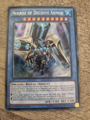 Yugioh Nekroz of Decisive Armor THSF EN019 Secret Rare 1st ED