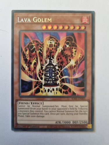 Yugioh - Lava Golem - Secret Rare RA01-EN001 (NM)