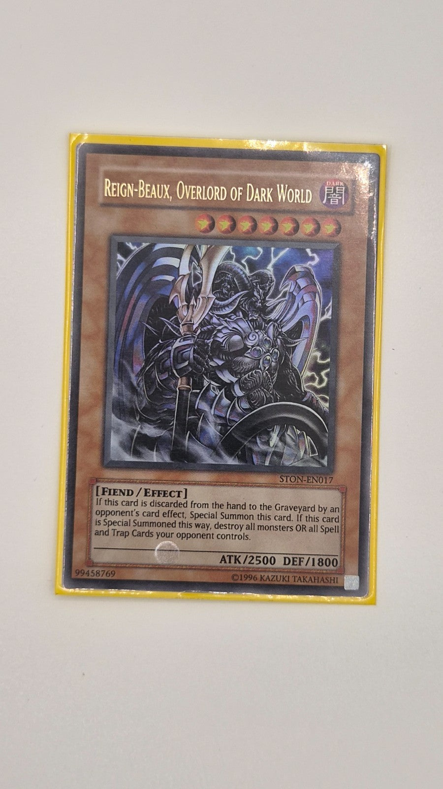 Reign-Beaux, Overlord Of Dark World STON-EN017 Unlimited Edition NM Yu-Gi-Oh