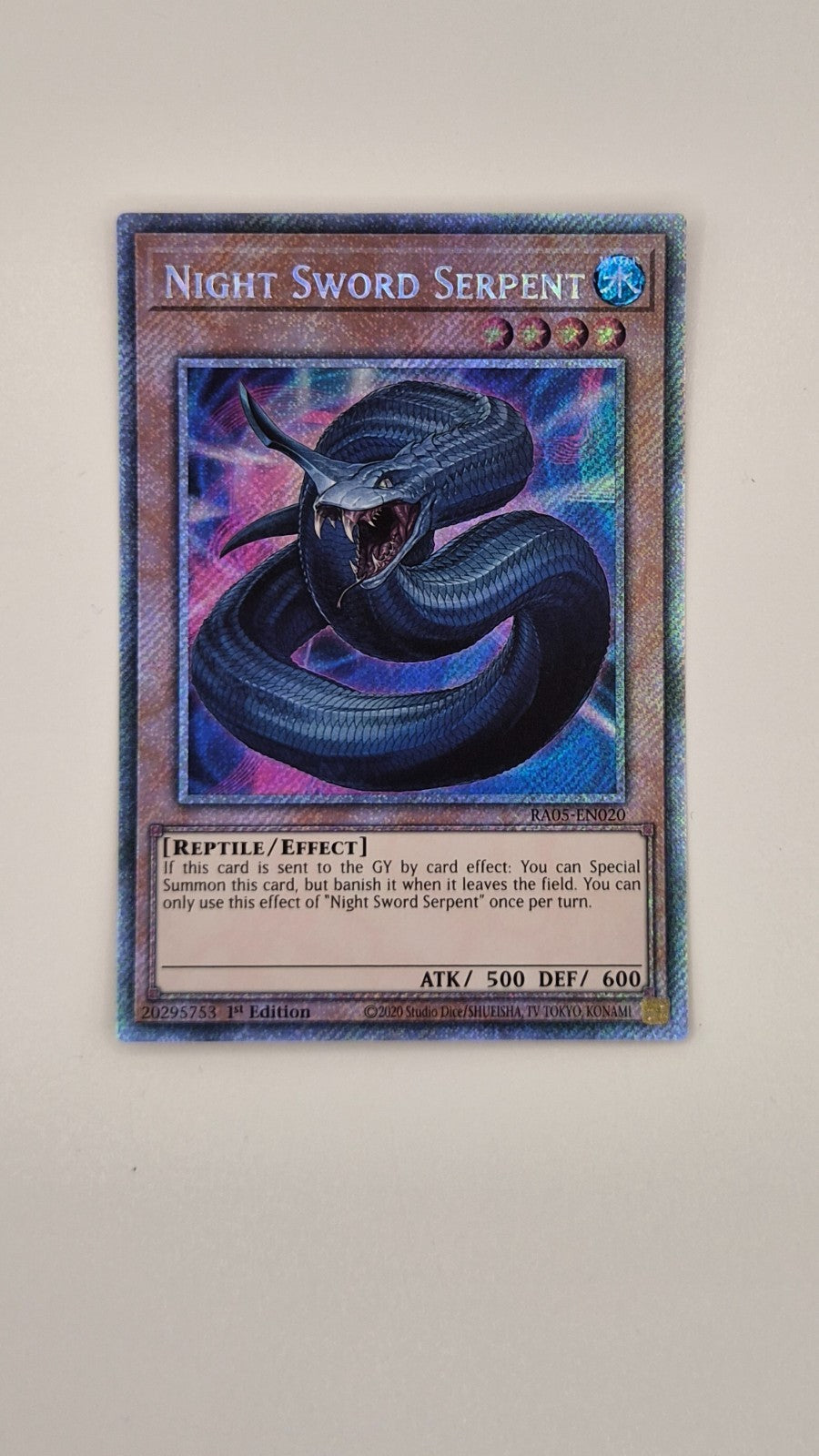 Night Sword Serpent RA05-EN020 Platinum Secret Rare 1st Ed NM Yu-Gi-Oh!