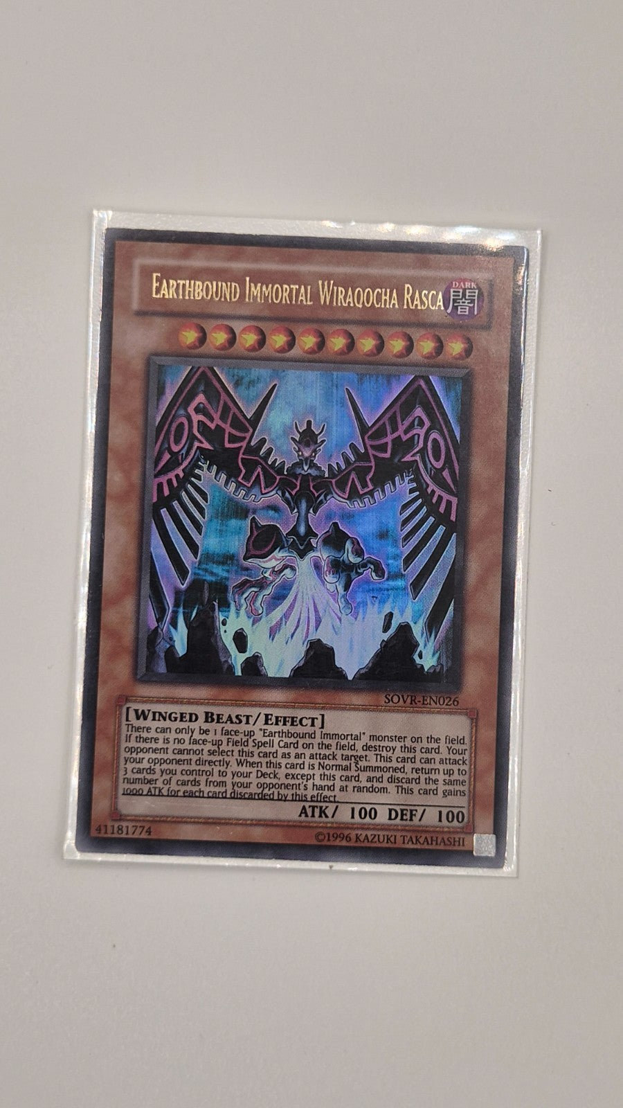 Earthbound Immortal Wiraqocha Rasca SOVR-EN026 Ultra Rare Unlim Ed NM Yu-Gi-Oh!