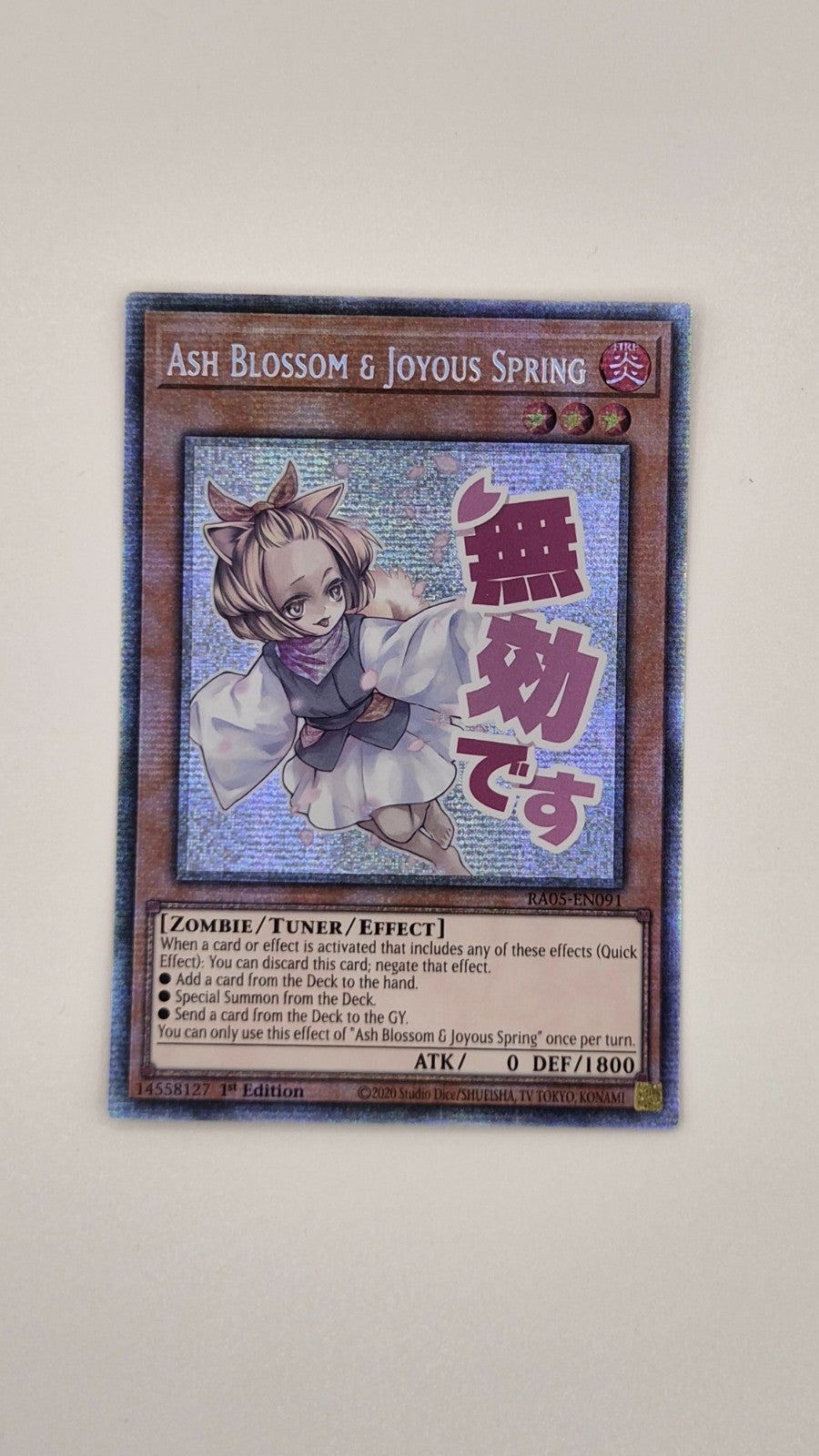 Ash Blossom & Joyous Spring RA05-EN091 Starlight Rare STAMPED 1st Ed NM Yu-Gi-Oh